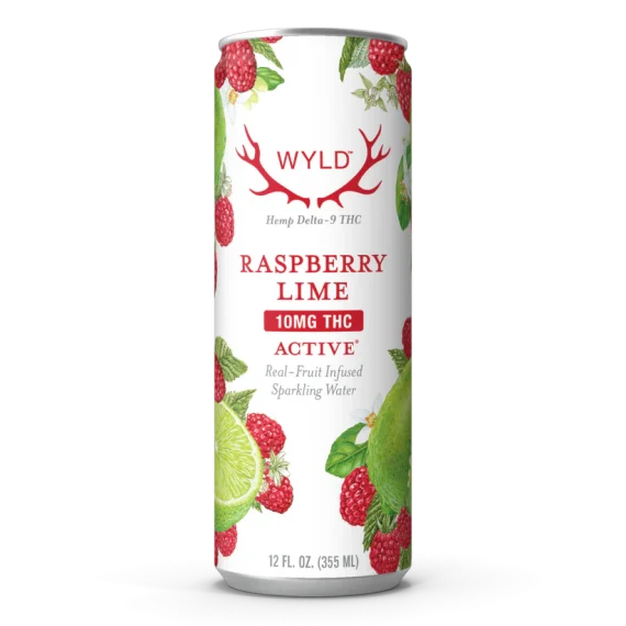 Raspberry Lime THC Sparkling Water | Active